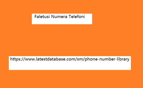 Faletusi Numera Telefoni