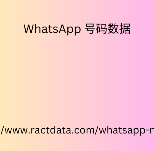 WhatsApp 号码数据