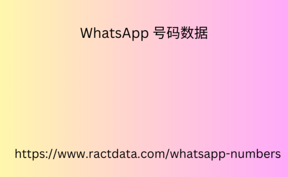 WhatsApp 号码数据